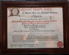 Rare 1931 Masonic Certificate