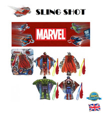 MARVEL AVENGERS SLING SHOT Thor Spider Man Hulk Cap America Iron Man Toy Gift 