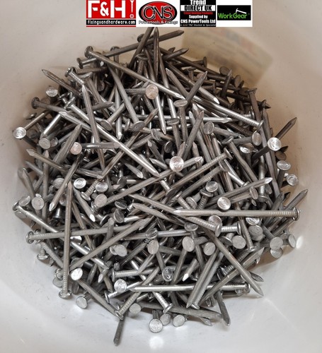 Galvanised round head nails - round,