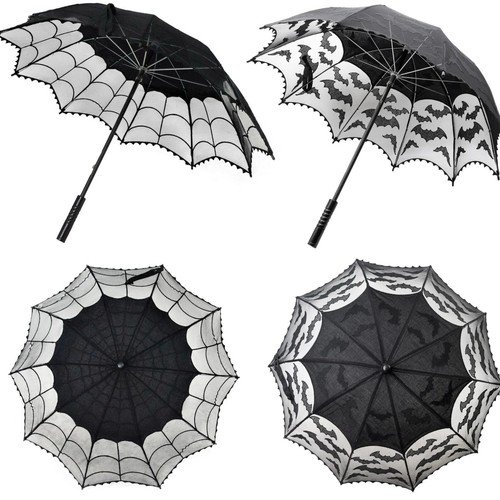 Gothic lace parasol - gothic,