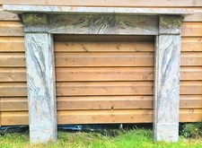 Antique marble fireplace surround Devonshire marble victorian william iv fossil 