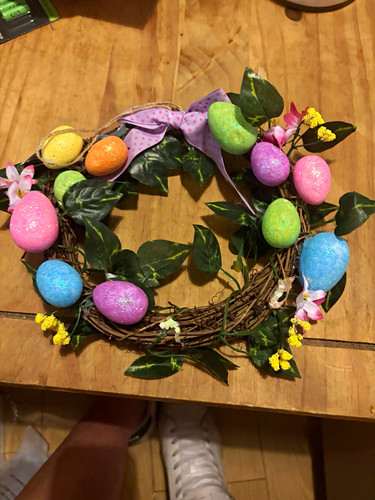 Artificial easter door wreath - artificial,