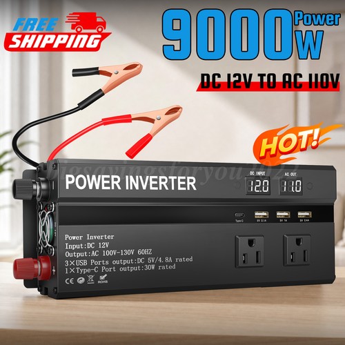 Car power inverter 9000w watts - car,