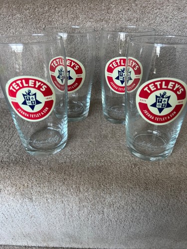Tetley bitter pint glasses - bitter,