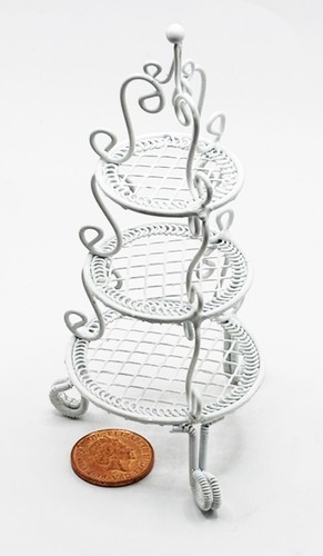 Dolls house garden white - house, wire