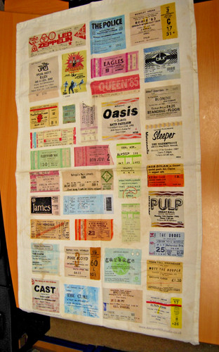 Tea towel vintage - tea, concert
