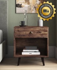 Wooden Monterey 1 Drawer Bedside Table.                                       