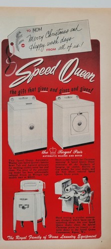 1953 speed queen laundry - queen,