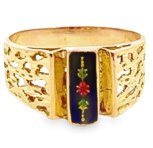 Delicate 9ct yellow gold ring - delicate,