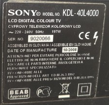 Sony bravia inch - 40, tv