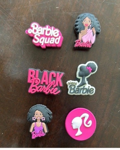 Black barbie shoe charms - shoe, set