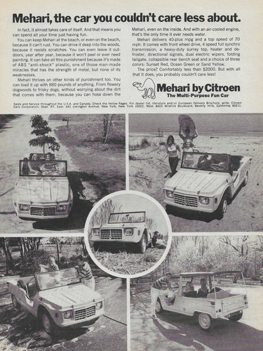 1970 citroen mehari - ad, vintage