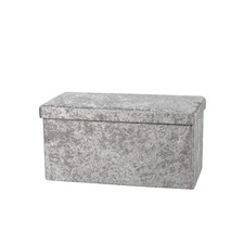 Crushed Velvet Large Ottoman
