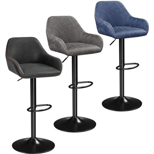 Barstools set pu leather - 2,