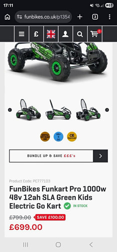 Funbikes funkart pro green - pro,