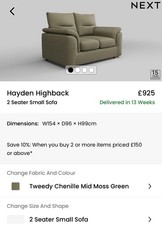 NEXT  Sofa Hayden Highback 2