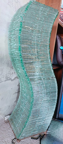 Vintage glass floor lamp - vintage,