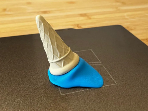 Melting ice cream cone - ice, door