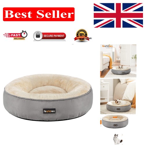 Stylish round dog bed - bed, light