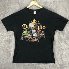 Fruit of the Loom Don Julio Marvel T Shirt Large Black Print Logo Regular Cotton