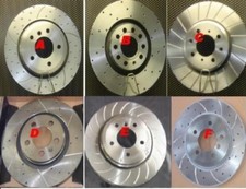 SIERRA XR4X4 2.9 CROSS DRILLED GROOVED BRAKE DISC FRONT MINTEX  PADS