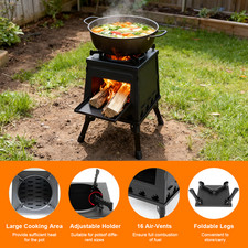 Mini Micro Small Wood Coal Log Burning Stove Peat Multifuel Burner Heater