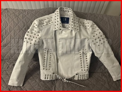 100 cow leather studded - %,