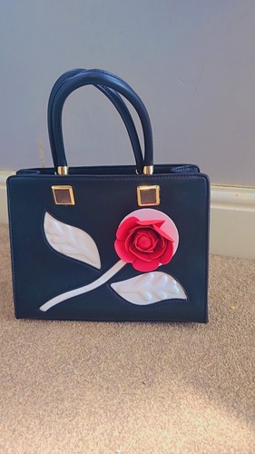 Black ladies handbag - black,