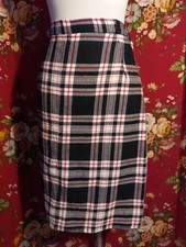 Tweed Wool Tartan A-line