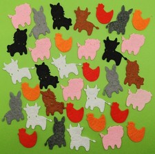 20 Felt Farm Animals. Die Cut
