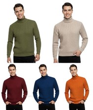 Mens Turtle Polo Neck Jumper