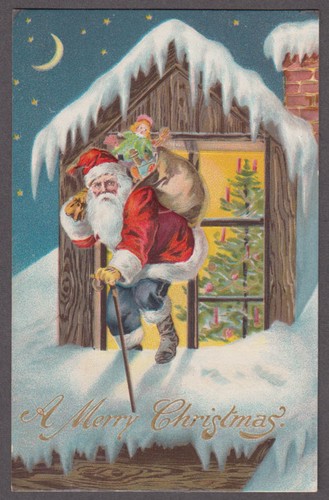 Santa claus christmas postcard - claus,
