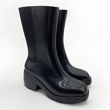 Melissa Nancy Boots Size Uk 6.5 40 Heels Rain Wellies Retro Black Fragrant Calf