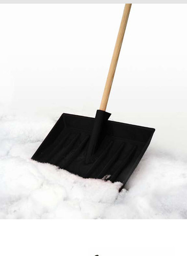 Large black snow scoop muck - black,