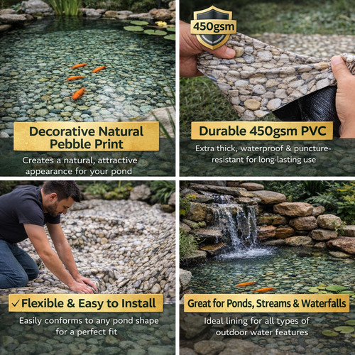 450gsm pebble design pvc pond - design,