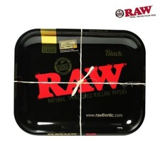 RAW Black Metal Rolling Tray Classic Design Small 18x14cm Official Accesories