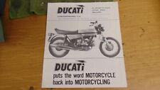 DUCATI GT860 860 GT RANGE SPECIFICATIONS BROCHURE AND NEWSPAPER SECTION ARTICLE 