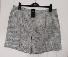 M&S Holly Willoughby's tweed high waisted shorts, uk 18, 20, 22 blue mix