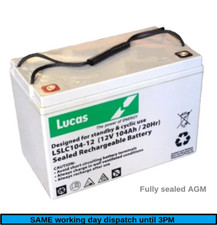 12V 104AH FULLY SEALED, DRY