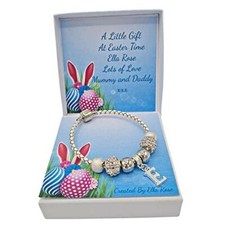 Easter Gift For Girls Present Charm Bracelet Easter Bunny Childrens Jewellery