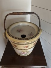Vintage Victorian Chamber Pot Porcelain Enamel With Top