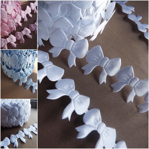 Vintage satin bows trim - ,