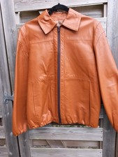 Men leather jacket - leather,