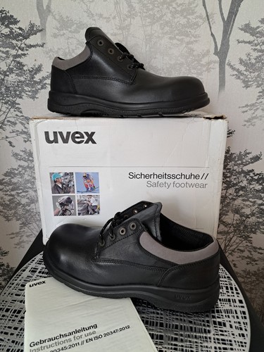 Uvex mens black leather - leather, upper