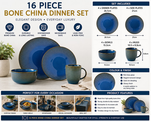 Piece bone china dinner - china,