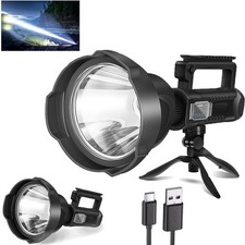 3,000,000L Rechargeable Spotlight, with 4 Modes Handheld Super LED Flashlights