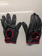 Vintage Black Leather Driving Gloves