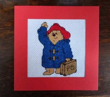 completed cross stitch card