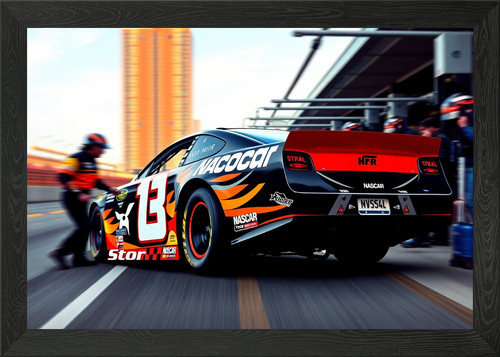 Nascar stock car pit framed - pit,