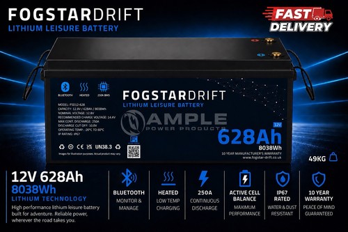 Fogstar lithium battery 628ah - battery,